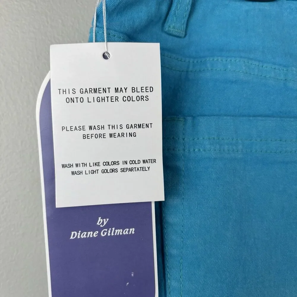 NWT DG2 Diane Gilman Jeans Women 16 30x40 SkyBlue Cotton Stretch Bootcut - Picture 5 of 10